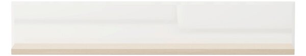NÁSTĚNNÝ REGÁL, bílá, dub bianco, 128/24/19.5 cm Carryhome - Nástěnné police