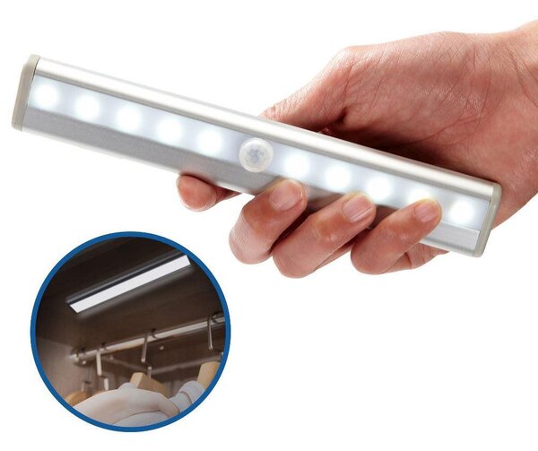 4Leaders Svítící LED pásek se senzorem pohybu bílý 18,5×3×1,5 cm