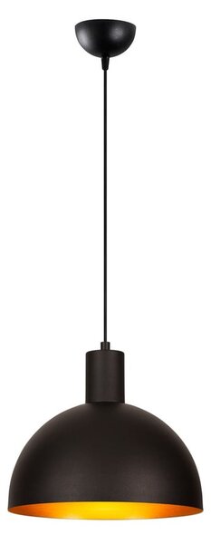 Černé/ve zlaté barvě závěsné svítidlo s kovovým stínidlem ø 30 cm Bakh – Opviq lights
