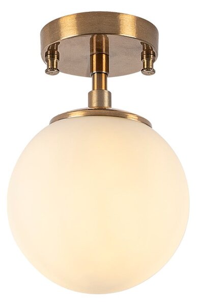 Bílé/v mosazné barvě stropní svítidlo se skleněným stínidlem ø 15 cm Atmaca – Opviq lights