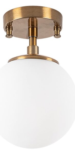 Bílé/v mosazné barvě stropní svítidlo se skleněným stínidlem ø 15 cm Atmaca – Opviq lights