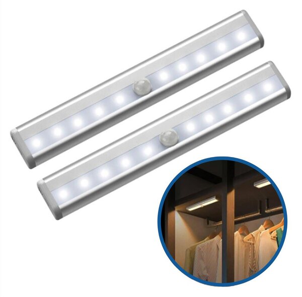 4Leaders Svítící LED pásek se senzorem pohybu bílý 18,5×3×1,5 cm