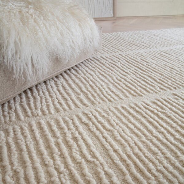 Slonovinový ručně tkaný vlněný koberec 120x170 cm Zennith Column – Asiatic Carpets