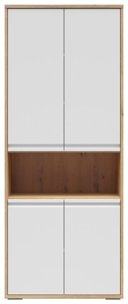 SKŘÍŇ NA ŠANONY, bílá, barvy dubu, 80/198/41 cm Carryhome - Regály na šanony