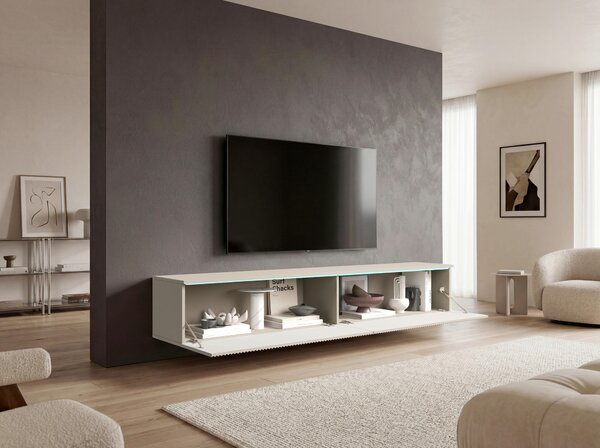 NÍZKÁ KOMODA, béžová, kašmírová, 180/30/33 cm P & B - TV stolky & komody pod TV, Online Only