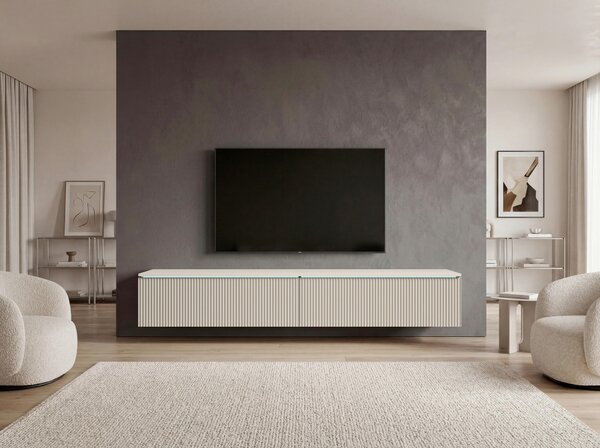 NÍZKÁ KOMODA, béžová, kašmírová, 180/30/33 cm P & B - TV stolky & komody pod TV, Online Only