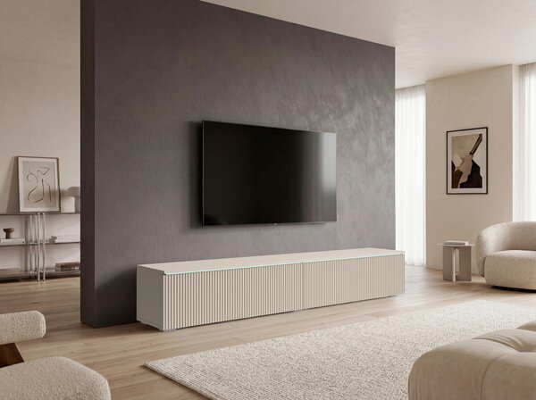 NÍZKÁ KOMODA, béžová, kašmírová, 180/30/33 cm P & B - TV stolky & komody pod TV, Online Only