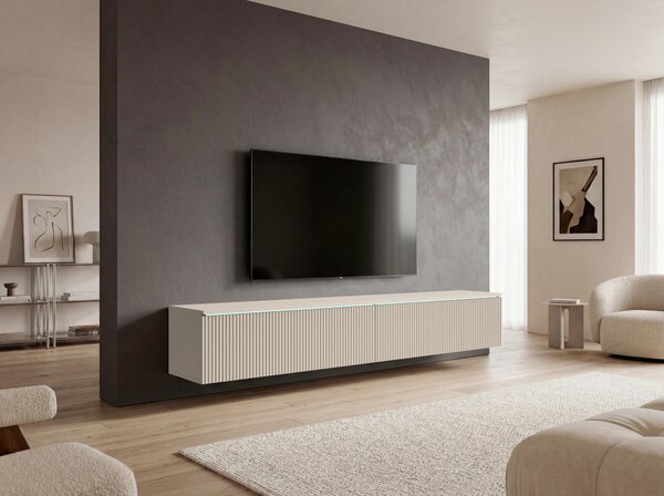 NÍZKÁ KOMODA, béžová, kašmírová, 180/30/33 cm P & B - TV stolky & komody pod TV, Online Only