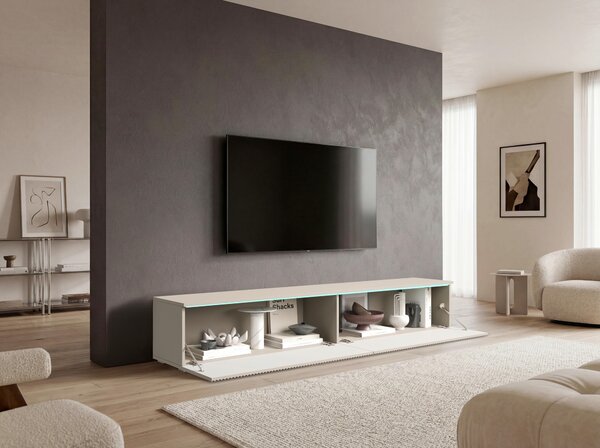 NÍZKÁ KOMODA, béžová, kašmírová, 180/30/33 cm P & B - TV stolky & komody pod TV, Online Only