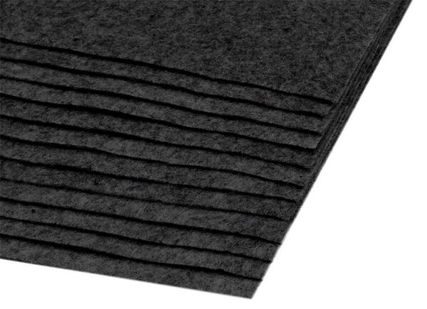 Pro Háčkování Látková dekorativní plsť 20x30 cm tmavě šedá 2 ks