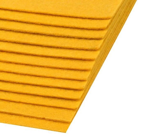 Pro Háčkování Látková dekorativní plsť 20x30 cm hořčicová 2 ks