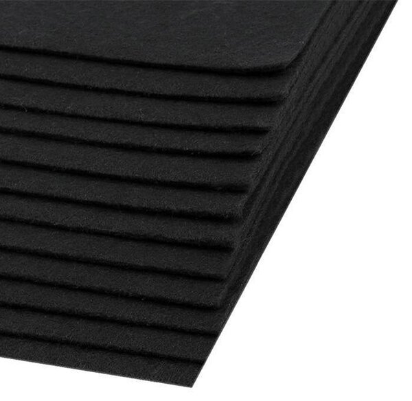 Pro Háčkování Látková dekorativní plsť 20x30 cm černá 2 ks