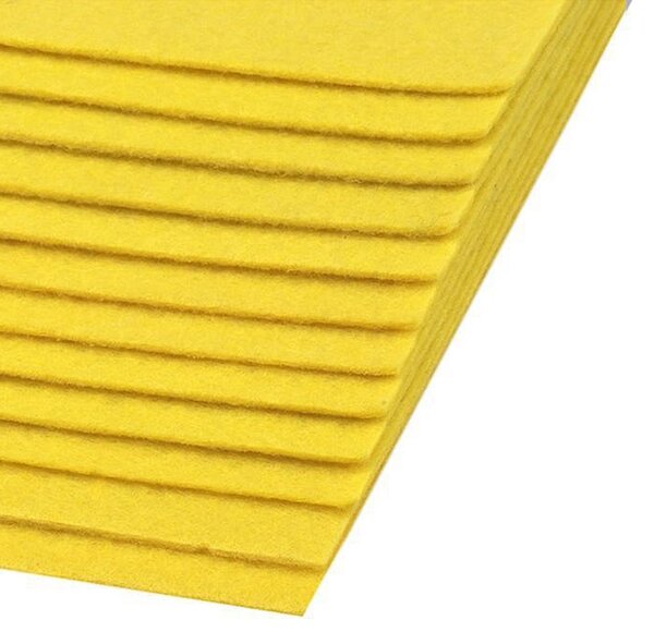 Pro Háčkování Látková dekorativní plsť 20x30 cm žlutá 2 ks