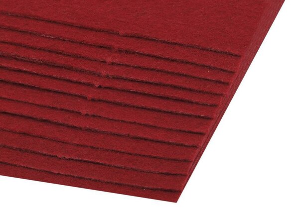 Pro Háčkování Látková dekorativní plsť 20x30 cm bordó 2 ks