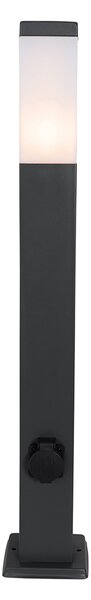 Venkovní lampa tmavě šedá 80 cm s paticí IP44 - Malios