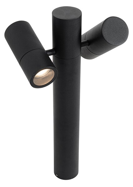 Stojací venkovní lampa černá 50 cm 2-světlo nastavitelné - Duo