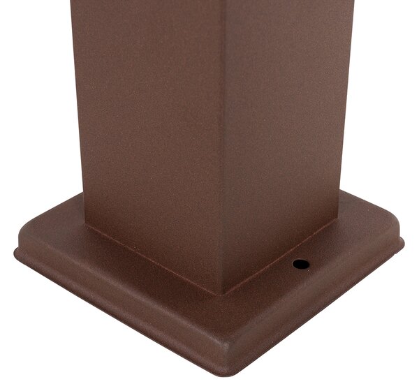 Venkovní lampa rezavě hnědá 80 cm s paticí IP44 - Malios