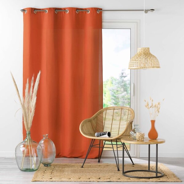 Oranžový závěs z mikrovlákna 140x280 cm Absolu – douceur d'intérieur