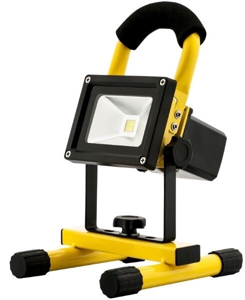 Prémiový přenosný nabíjecí LED reflektor 10W 560lm, studená, stmívatelný vypínačem, 3 roky