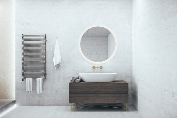 Nástěnné zrcadlo s osvětlením ø 60 cm Aurora – Mirrors and More