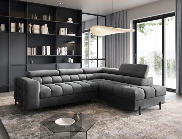 ROHOVÁ SEDAČKA, textil, tmavě šedá P & B - Sedací soupravy, Online Only