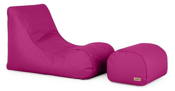 SakyPaky Sakypak sedací vak s podnožníkem růžová
