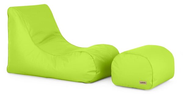 SakyPaky Sakypak sedací vak s podnožníkem limeta
