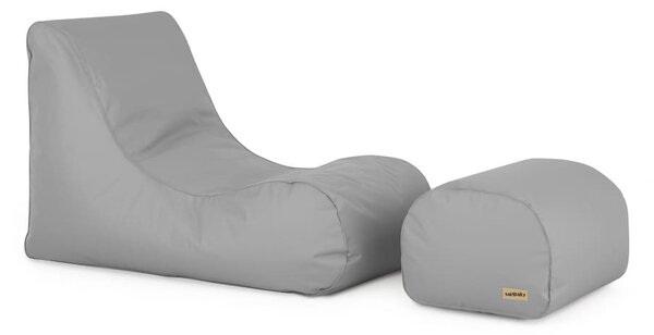 SakyPaky Sakypak sedací vak s podnožníkem světle šedá