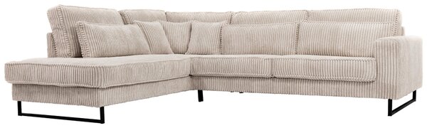 ROHOVÁ SEDAČKA, textil, kompozitní dřevo, béžová Livetastic - Sedací soupravy, Online Only