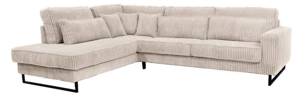 ROHOVÁ SEDAČKA, textil, kompozitní dřevo, béžová Livetastic - Sedací soupravy, Online Only