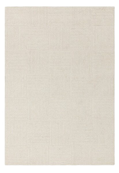 Slonovinový ručně tkaný vlněný koberec 120x170 cm Zennith Grid – Asiatic Carpets