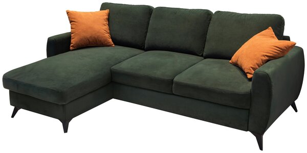 ROHOVÁ ROZKLÁDACÍ POHOVKA, kov, textil, kompozitní dřevo, tmavě zelená Livetastic - Online Only sedačky, Online Only