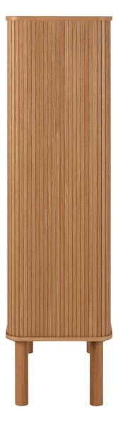 Skříňka v dekoru dubu s posuvnými dveřmi v přírodní barvě 80x145 cm Langley – Actona