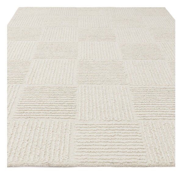 Slonovinový ručně tkaný vlněný koberec 120x170 cm Zennith Grid – Asiatic Carpets