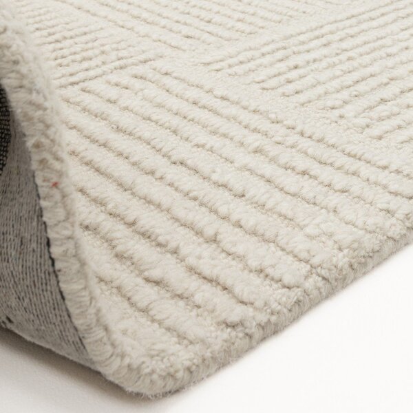 Slonovinový ručně tkaný vlněný koberec 120x170 cm Zennith Grid – Asiatic Carpets
