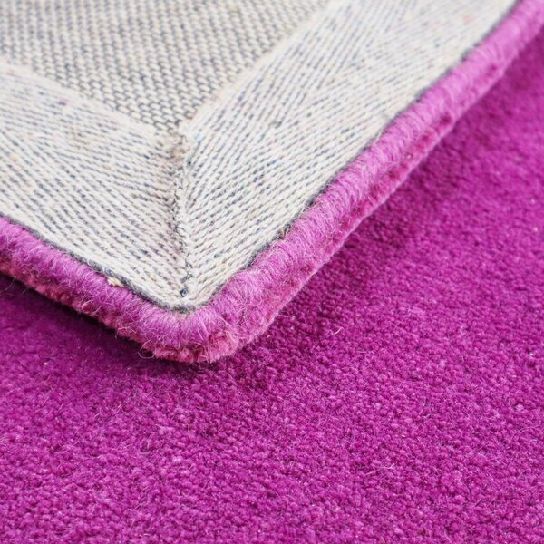 Asra, Ručně všívaný kusový koberec Asra wool lila, 80x150, růžová, ložnice