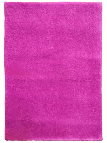 Asra, Ručně všívaný kusový koberec Asra wool lila, 80x150, růžová, ložnice