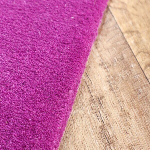 Asra, Ručně všívaný kusový koberec Asra wool lila, 80x150, růžová, ložnice