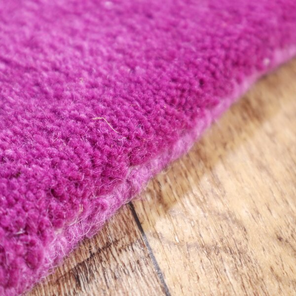 Asra, Ručně všívaný kusový koberec Asra wool lila, 80x150, růžová, ložnice