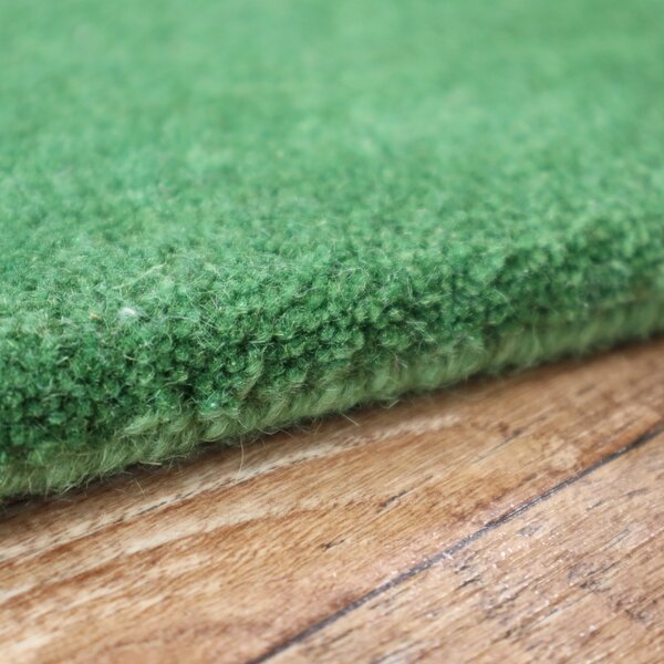 Asra, Ručně všívaný kusový koberec Asra wool sv. zelená, 60x110, zelená, ložnice