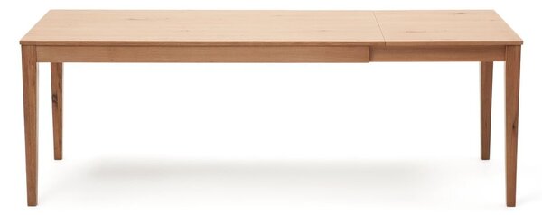 Rozkládací jídelní stůl s deskou v dubovém dekoru v přírodní barvě 80x160 cm Yain – Kave Home