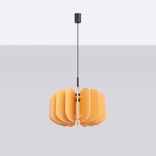Sollux SL.1861 - Lustr na lanku MULA 1xE27/15W/230V pr. 45 cm žlutá