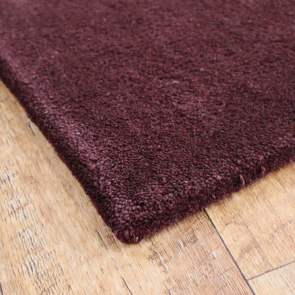Asra, Ručně všívaný kusový koberec Asra wool tm. fialová, 60x110, fialová, ložnice