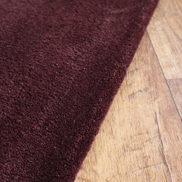 Asra, Ručně všívaný kusový koberec Asra wool tm. fialová, 60x110, fialová, ložnice