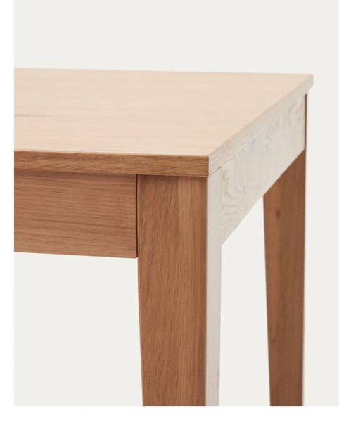 Rozkládací jídelní stůl s deskou v dubovém dekoru v přírodní barvě 80x160 cm Yain – Kave Home