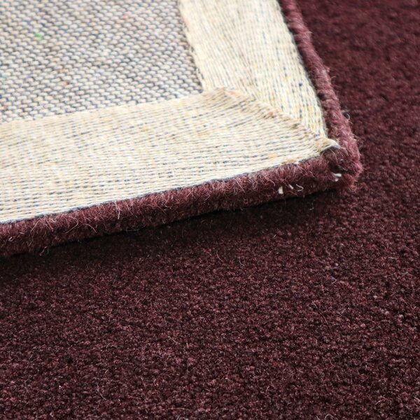 Asra, Ručně všívaný kusový koberec Asra wool tm. fialová, 60x110, fialová, ložnice