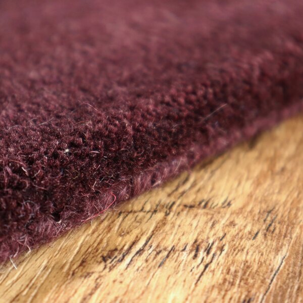 Asra, Ručně všívaný kusový koberec Asra wool tm. fialová, 60x110, fialová, ložnice