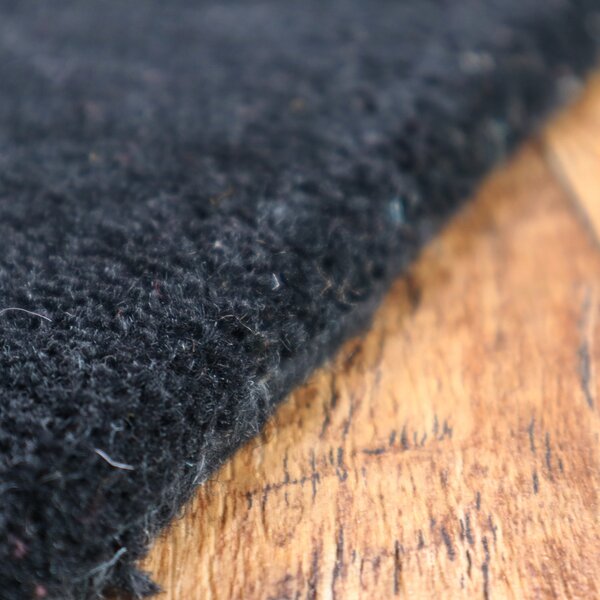 Asra, Ručně všívaný kusový koberec Asra wool černá, 60x110, černá, ložnice