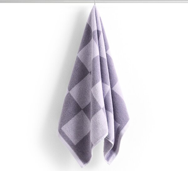 Bavlněný froté ručník Check Lavender 50 × 90 cm