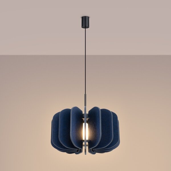 Sollux SL.1862 - Lustr na lanku MULA 1xE27/15W/230V pr. 45 cm modrá